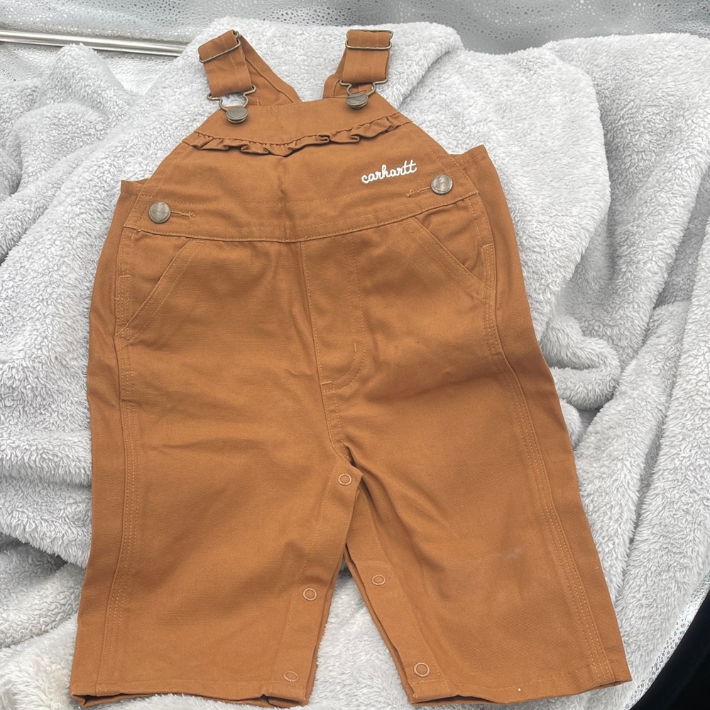 Carhartt ruffled overalls new just missing the tag size 6 months